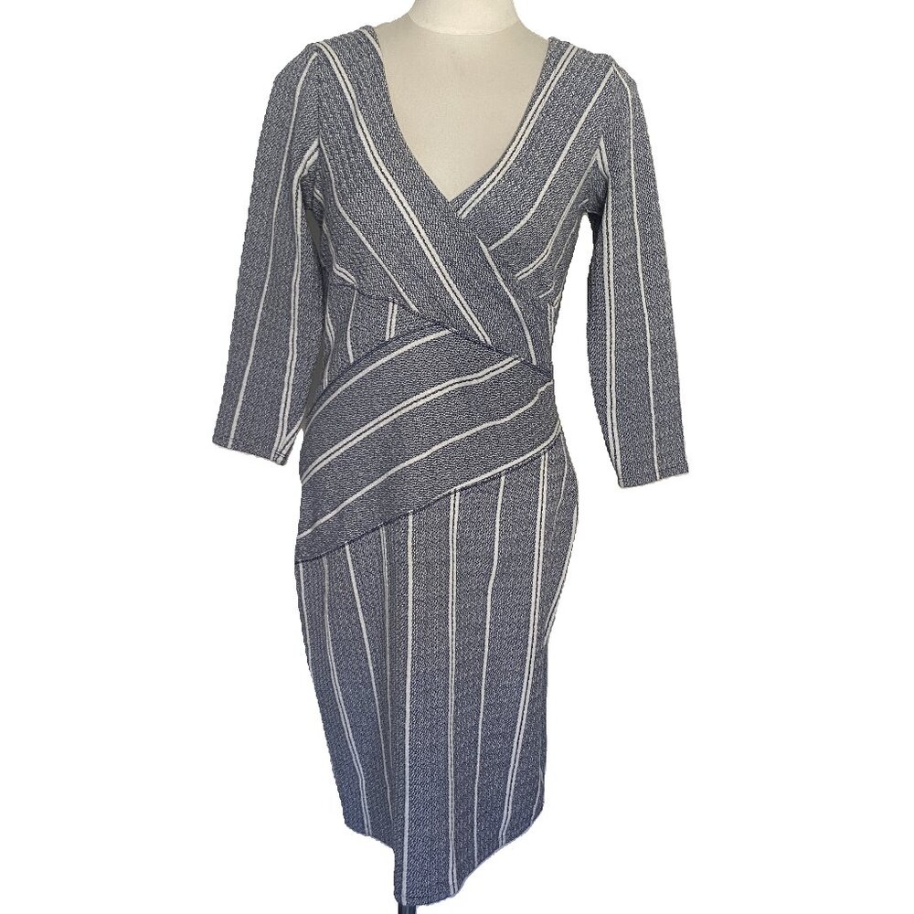 ANTHROPOLOGIE MAEVE Blue/Cream Dress sz S